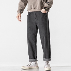 NK46099-P45加绒-P55百搭牛仔裤男士宽松九分裤男直筒裤子男，男装牛仔裤，电商A040A