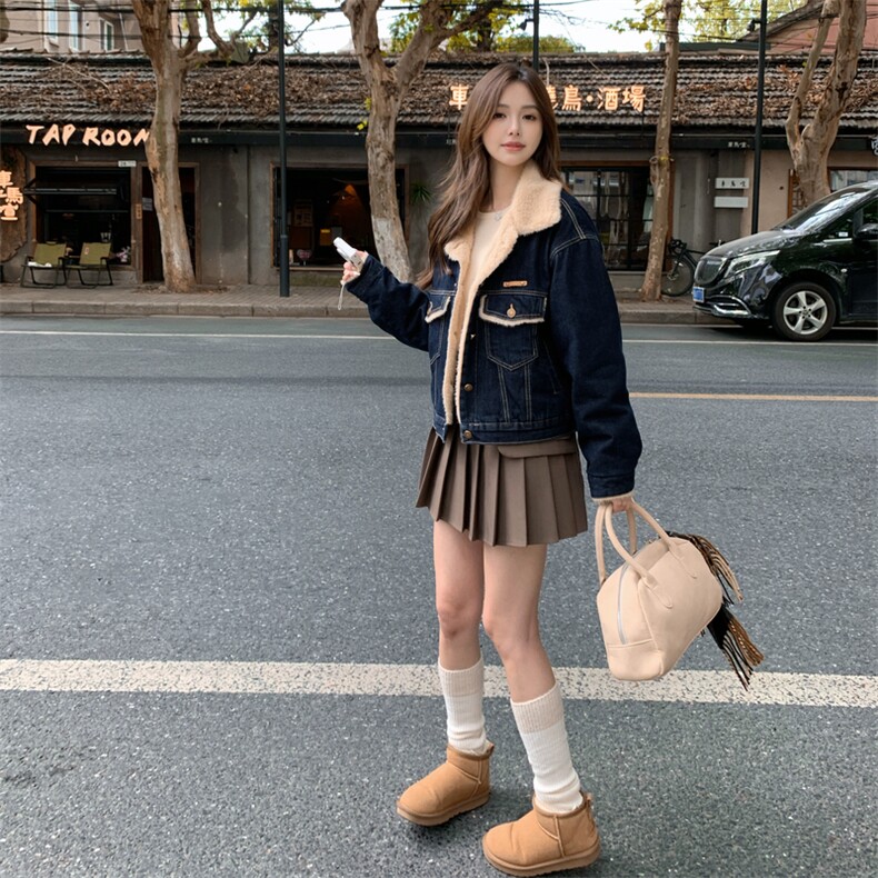新款主推牛仔加毛毛外套2650-P175-K268,女装短外套,2C129