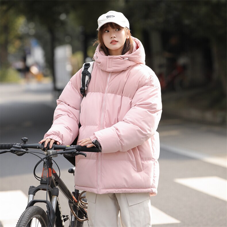 棉服撞色拼接灯芯绒外套男生冬季棉衣情侣装棉袄子M810-P85,男装棉衣,星座308B-2