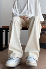 8XL-M特大码肌理感冰丝薄款休闲裤长裤男宽松百搭情侣裤K919P58，男装休闲裤，电商D206-1