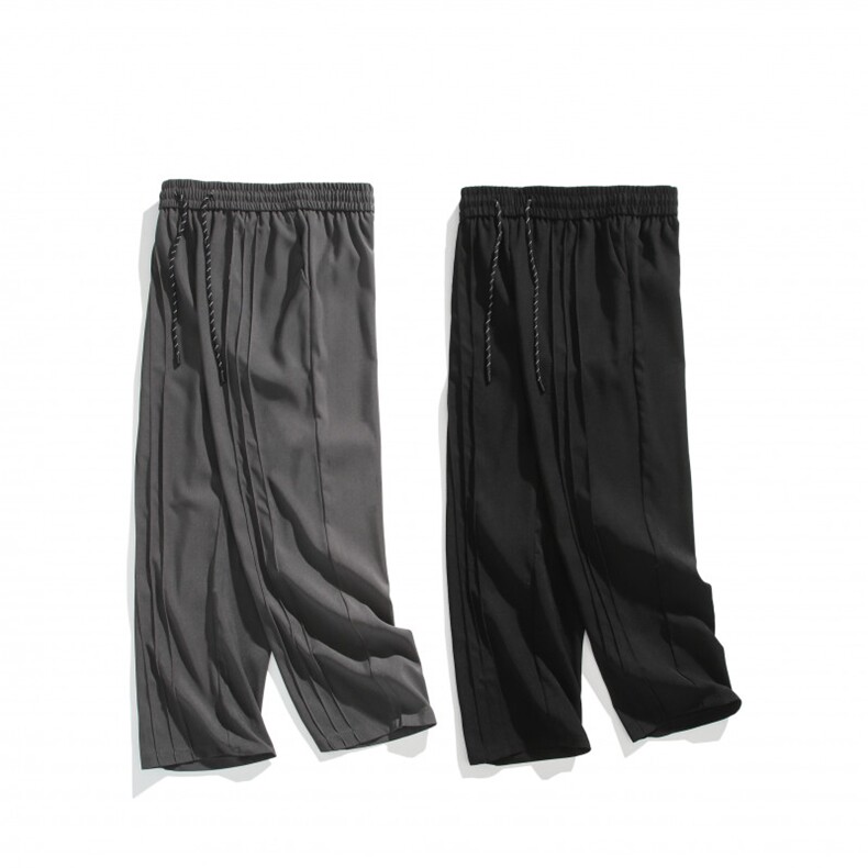 INS春季新款潮流冰丝条纹宽松西裤休闲裤B315-K24051-p55控68,男装休闲裤,电商B315
