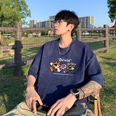 量大优供视频重磅麂皮绒短袖T恤男JPDX245-特P19，男装T恤，电商B367