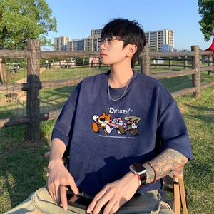 量大优  供视频  重磅麂皮绒短袖T恤男JPDX245-特P19图片