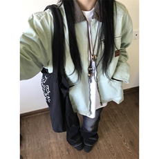 【有货】薄荷绿拼色工装外套男春秋款美式底特律夹克8152CC-特P68，男装夹克，星座1007（原301D）