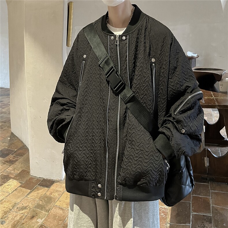 港风夹克男潮牌大皂风夹克男女情侣大码工装外套JK8743P100控138,男装夹克,星座226-1