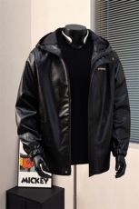 港风模特连帽鳄鱼纹PU皮衣大码M-5XL冲锋衣夹克男JK8744P90控128，男装夹克，星座227-7