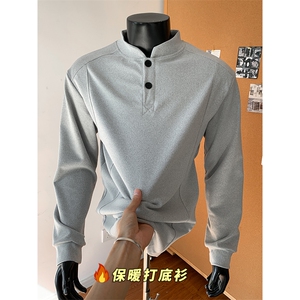 美式POLO亨利领打底T恤秋冬上衣德绒卫衣内搭 5Q1140-TP2248图片