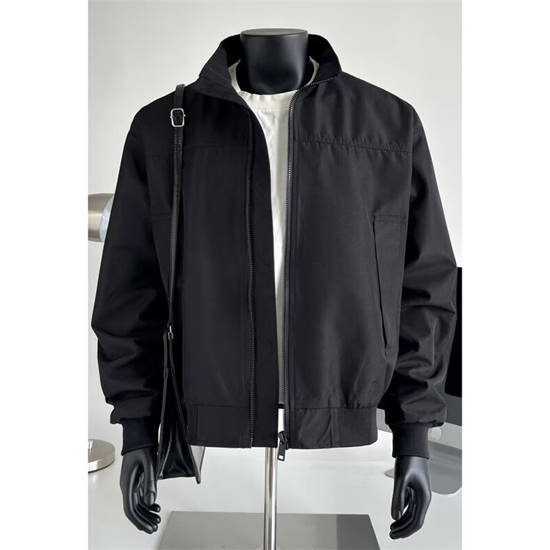 J022-P57气质棒球服外套男女新款秋季日系复古休闲工装宽松上衣,男装T恤,电商B323A