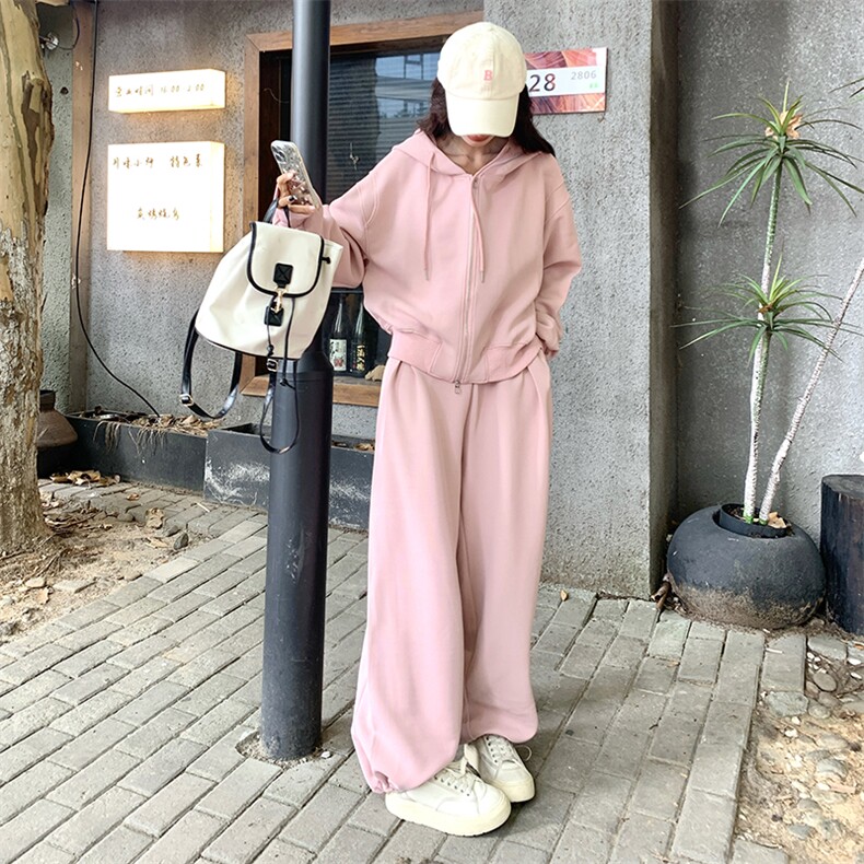 【现货】2025春季新款粉色休闲时尚卫衣套装2C037219P155K228,女装套装/套裙,2C037