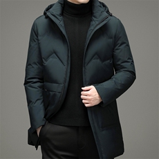 冬天中年男可脱卸帽羽绒服爸爸装时尚保暖外套棉衣YYYR3022-P270，男装羽绒服，电商B212（原钱塘6029）