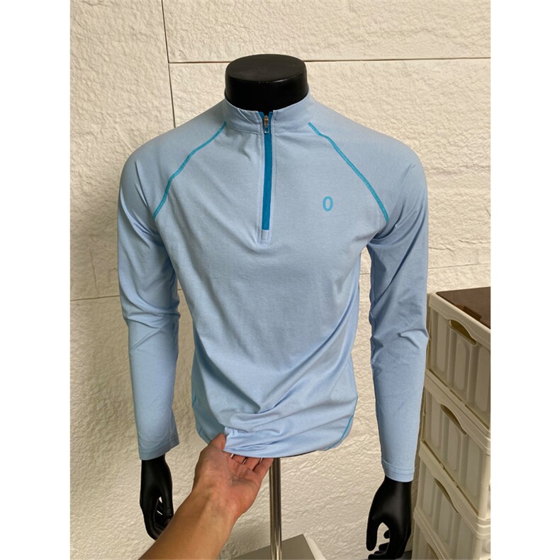 网图有货户外山系情侣字母撞色明线立领半拉链长袖男女A807-P48，男装卫衣，星座1505