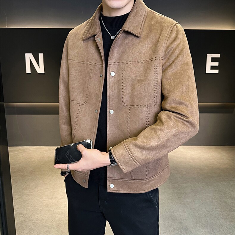 秋季新款麂皮绒夹克外套男B321-88107-P135188,男装夹克,电商B321-1