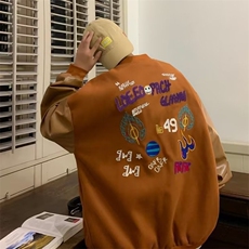 春季新款毛呢拼皮男外套夹克TWT18P60，男装夹克，星座1116-2