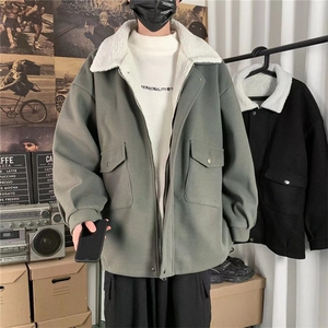 冬季羊羔绒棉服男学生百搭宽松加厚棉衣外套潮流棉袄 W2044-P73图片