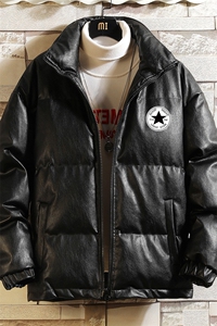 PM51008-P120 立领pu皮衣男大码面包服男服男袄男图片