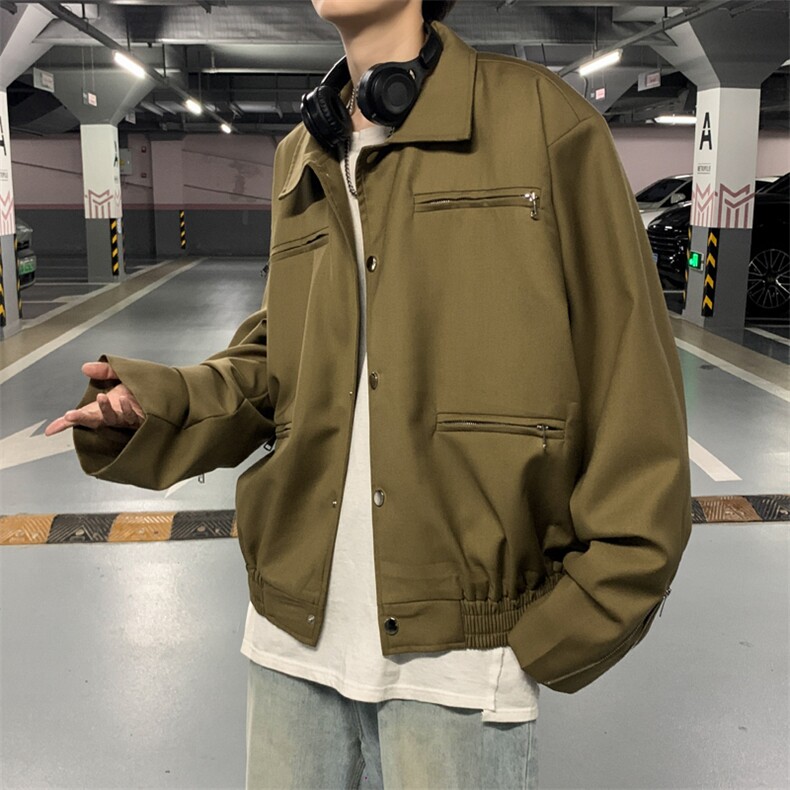 潮牌痞帅夹克男潮流百搭炸街休闲男士帅气上衣秋装JK0682-P68图片