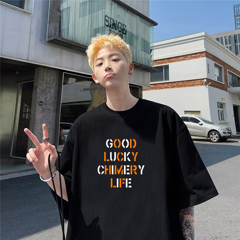 260克重磅超质感纯棉天猫抖音港风男落肩短袖T恤T2025P35控58，男装T恤，星座225-5