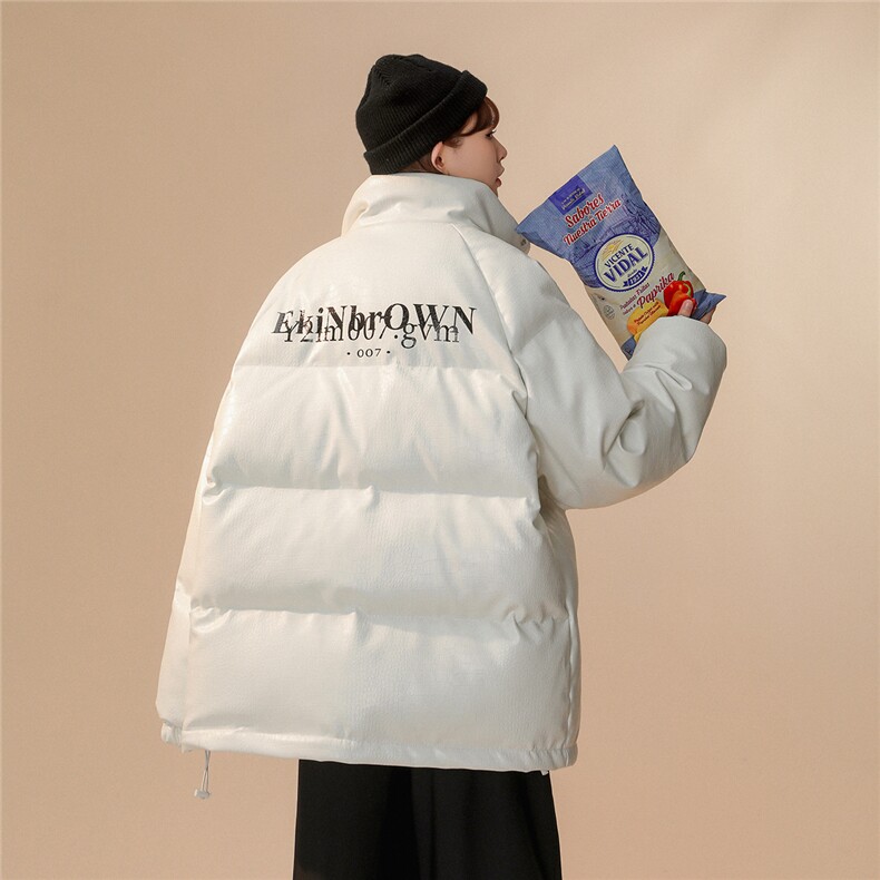 1中性风鳄鱼纹棉衣女手塞棉夹克PU皮棉衣男外套8507P120控158，女装棉衣/棉服，星座226-2