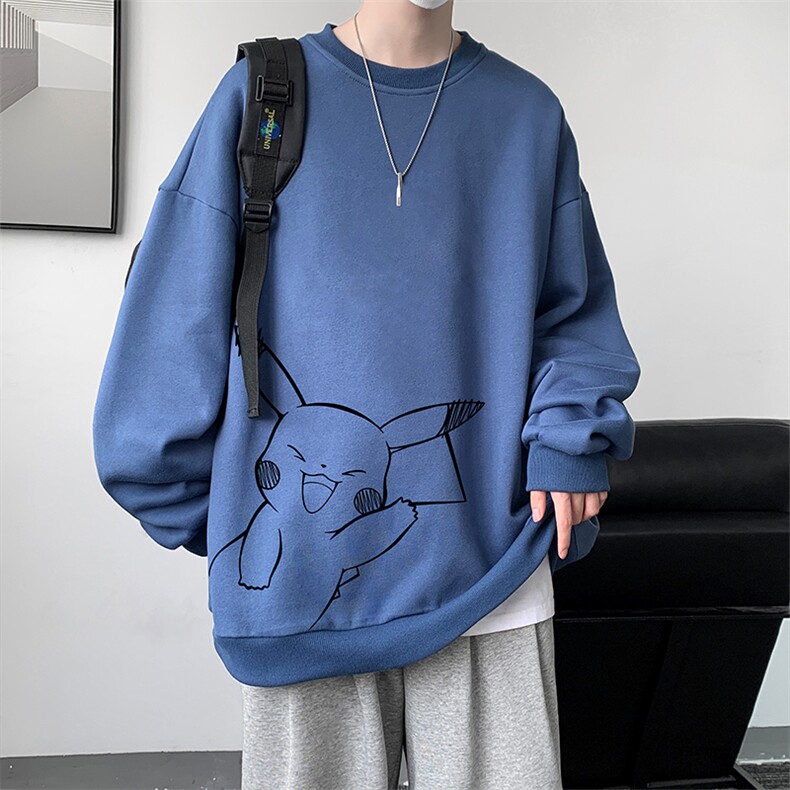 圆领卫衣男大码加厚加绒长袖t恤男S6193-P28加绒款-P33,男装卫衣,电商A040