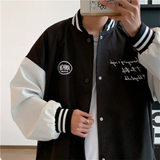 街头潮牌棒球服外套男女春秋薄款waitmore工装开衫夹克JK8822-P60，男装夹克，星座1008
