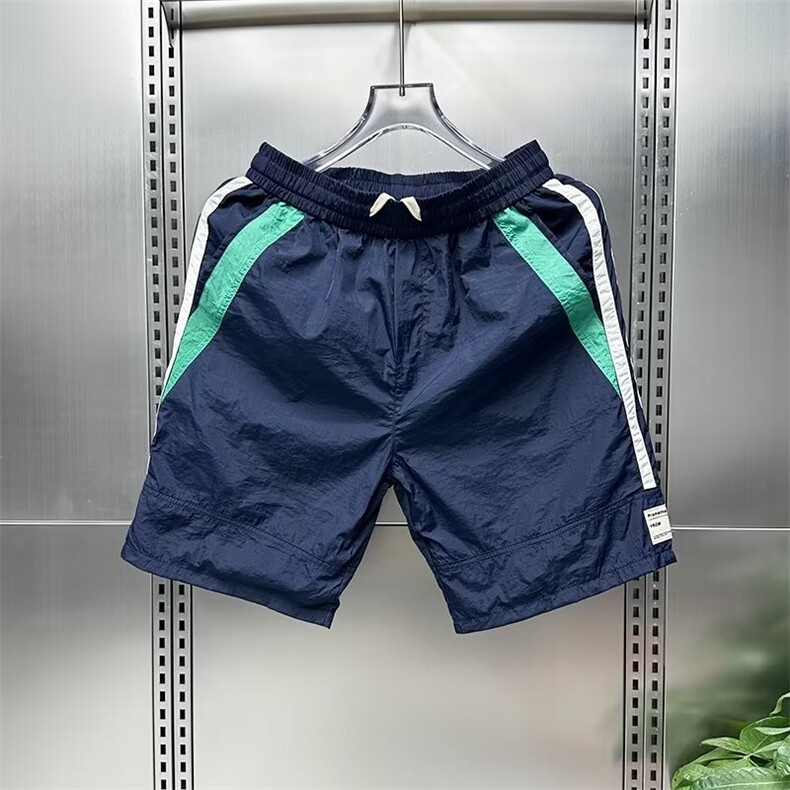 撞色卫裤短裤男夏季潮牌直筒时尚百搭休闲裤潮流宽松五分运动裤子,男装休闲裤,电商B212（原钱塘6029）