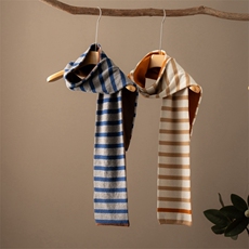 2025年秋季时尚百搭通勤简约休闲条纹双层披肩，围巾，江帆羊绒