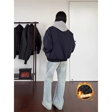 美式高阶工装飞行员夹克加绒加厚情侣外套CP90P40加棉P55，男装夹克，电商A247