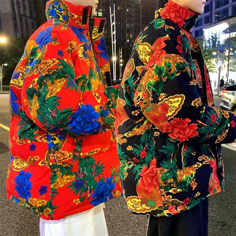 MY205新大花棉衣保暖防寒棉服面包服风民族特色外套大花男女，男装棉衣，星座115A(原星座507）