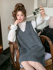 【已出大货】【数据好】时尚洋气背心裙两件套8802-P140-K198，女装连衣裙，C位