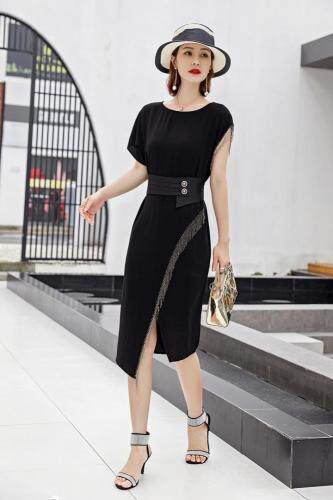 夏季新款不规则中淑连衣裙，女装连衣裙，千禾木