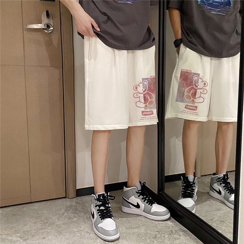 1港风休闲大码男短裤运动5分原宿潮流五分裤男士中裤DK769P25控38,男装牛仔裤,星座226-2