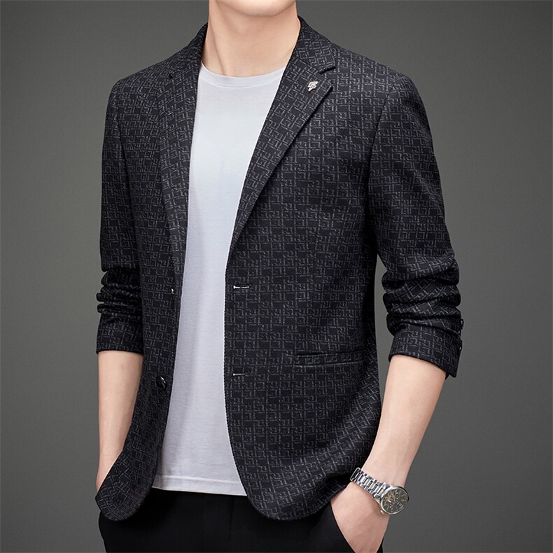 DJ3038钱塘2020-3秋冬季新款时尚休闲简约中年男士西服外套P152,男装西服,钱塘207-3