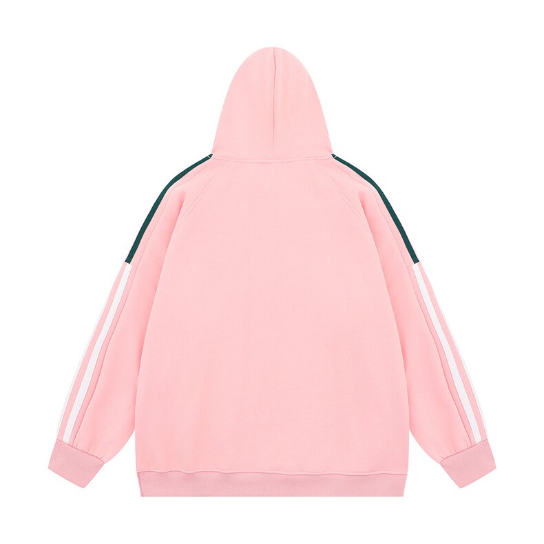 光板得物\唯品二开三条杠撞色拼接插肩袖连帽卫衣A71P38,男装卫衣,电商A247B