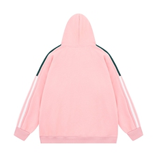 光板得物\唯品二开三条杠撞色拼接插肩袖连帽卫衣A71P38，男装卫衣，电商A247B