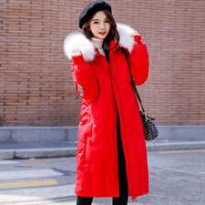 羽绒棉服时尚潮流舒适气质2020年冬季中长款优雅刺绣保暖棉服，女装棉衣/棉服，天丝秀