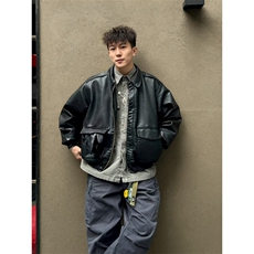 网图现货加厚加棉皮衣飞行员外套1209-1-JK19-P90主推可谈，男装夹克，星座1209-1