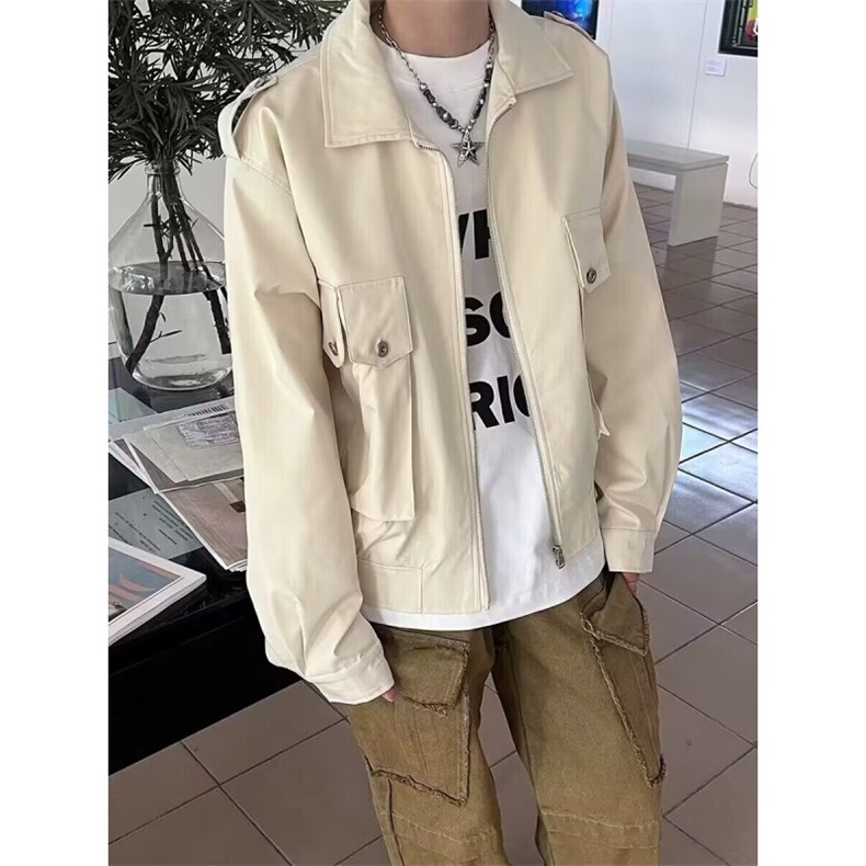 ins工装夹克简约时尚百搭日系原宿流行气质新款潮流慵懒文艺，男装夹克，星座506A