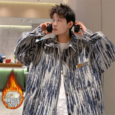 特批P63无差价冬季银狐绒加厚棉服男时尚小香风外套J683J加绒，男装棉衣，电商A001-1