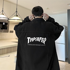 牛仔夹克男大码牛仔外套男茄克NJ77007-P60加绒款-P75，男装夹克，电商A040