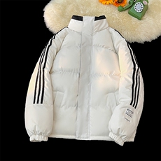 量大有差】小牛津覆膜面料白杠冲锋棉衣棉服棉袄面包服-G1607-P75，男装棉衣，星座207