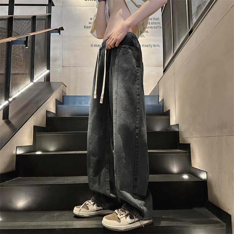 男潮流复古慵懒风直筒宽松男长裤KK289-P50,男装休闲裤,星座911-3