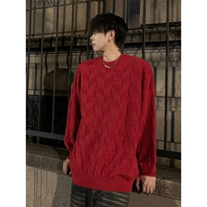 情侣潮牌街头长袖针织衫韩版圆领慵懒风休闲款毛衣HY616P55，男装针织衫/毛衣，电商A102B