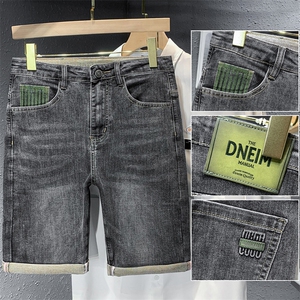抖音直播夏季牛仔短裤男高端刺绣弹力YKK拉链休闲五分裤DK870-P60图片