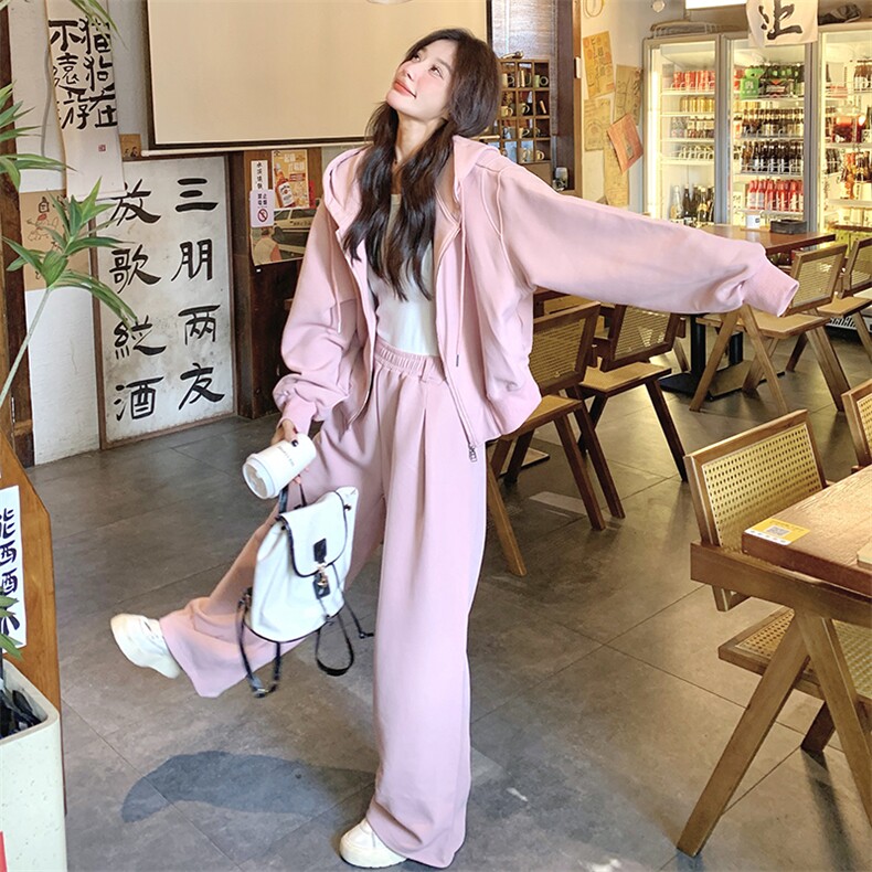 现货！2025春季新款粉色休闲时尚卫衣套装2C037219P155K228,女装套装/套裙,2C037