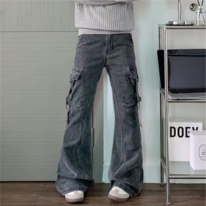【现货】DK8001-批65重磅机能工装裤男潮牌大口袋直筒裤子图片