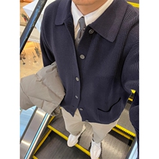 有货毛衣开衫外套男秋冬潮牌慵懒风高级氛围感针织衫LM3399-P70，男装针织衫/毛衣，星座1008