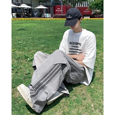 夏季薄款条纹休闲裤伞兵裤男宽松阔腿冲锋工装长裤BK240-P48，男装工装外套，星座1001-1