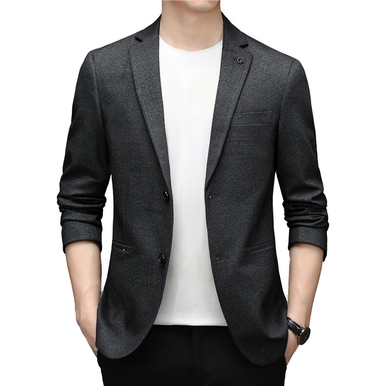 西服男秋季潮款休闲商务小西服上衣中年男士单西外套MY825-P175,男装西服,电商B212（原钱塘6029）