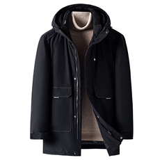 男装冬季新款保暖男中长款外套潮流宽松羽绒服外套ZELD9817-P385，男装羽绒服，电商B212（原钱塘6029）