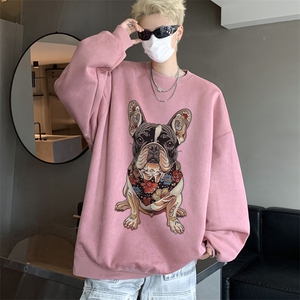 秋装复古美式水洗做旧重磅麂皮绒卫衣301B-JB1501-p45图片